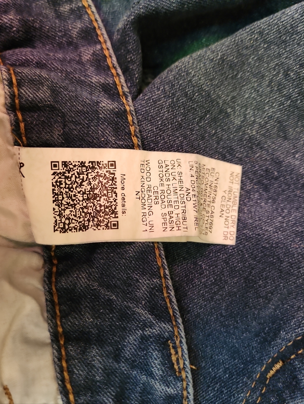 Distressed Denim Mini Skirt Blue Raw Hem Plus Size 3X Festival Punk Grunge Rave - Picture 7 of 8